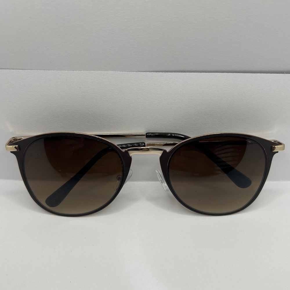 Nanette‎ Lepore Sunglasses Women Gold Brown NN239 Round Designer Classic Travel